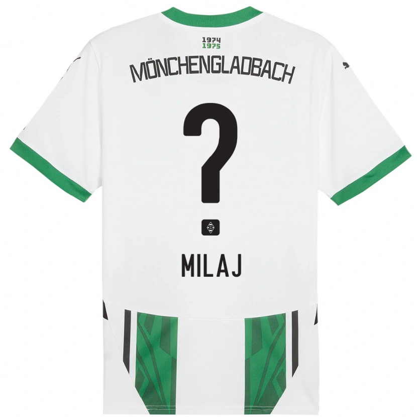 Danxen Herren Adonis Milaj #0 Weiß Grün Heimtrikot Trikot 2024/25 T-Shirt