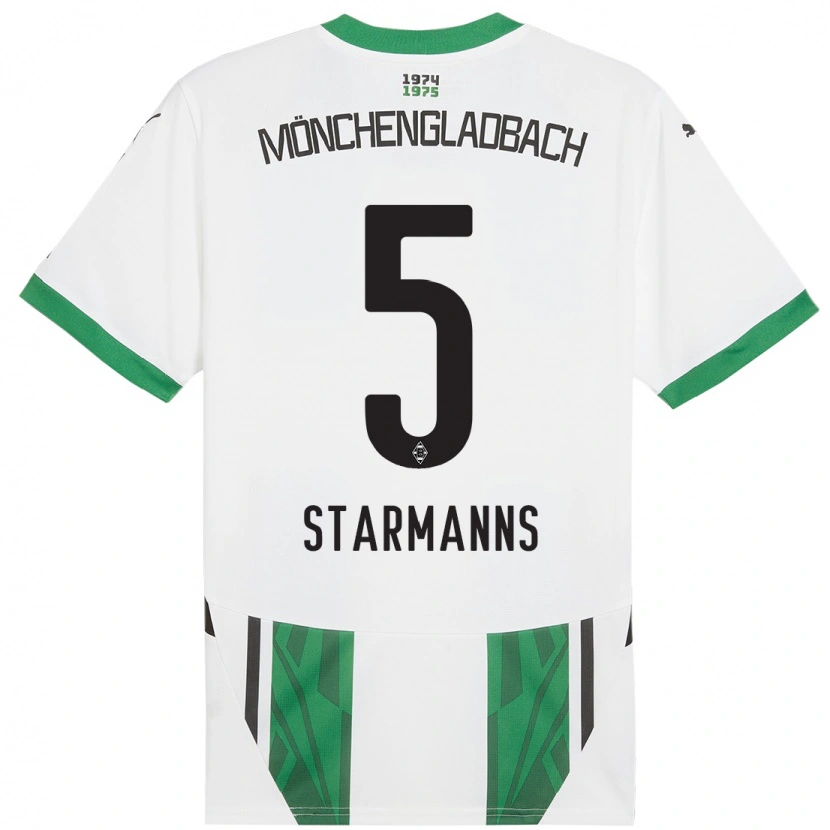 Danxen Herren Sandra Starmanns #5 Weiß Grün Heimtrikot Trikot 2024/25 T-Shirt