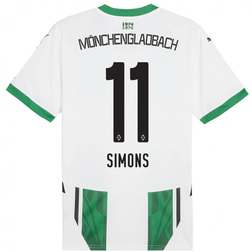 Danxen Herren Kelly Simons #11 Weiß Grün Heimtrikot Trikot 2024/25 T-Shirt