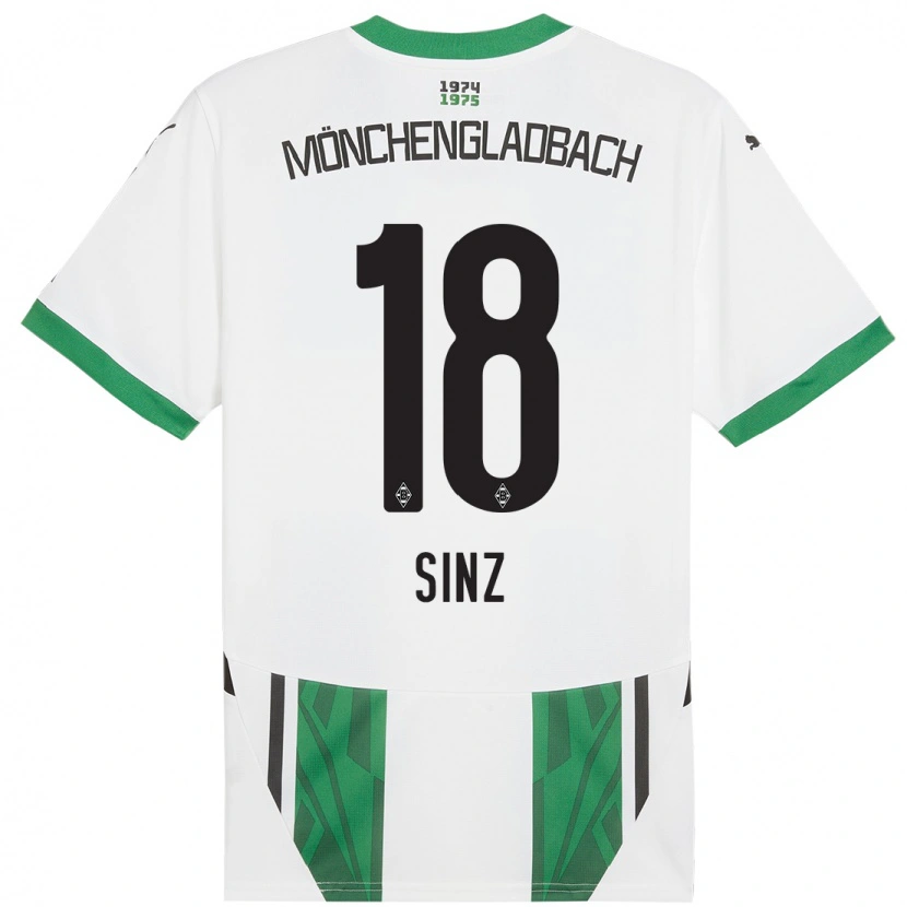 Danxen Herren Michelle Sinz #18 Weiß Grün Heimtrikot Trikot 2024/25 T-Shirt