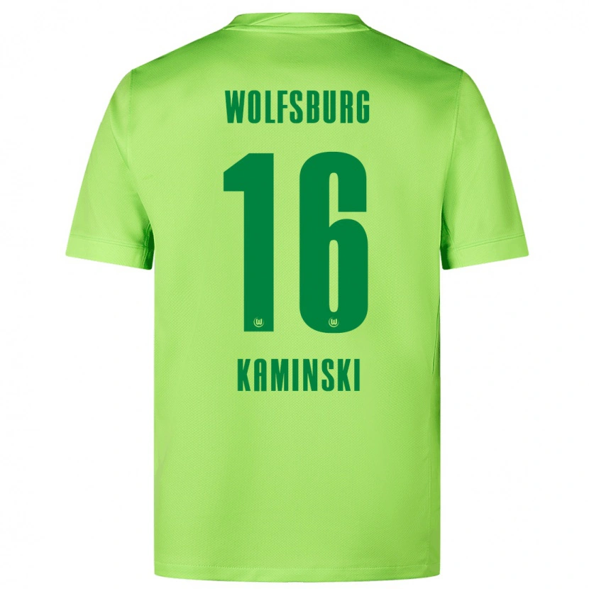 Danxen Herren Jakub Kaminski #16 Fluoreszierendes Grün Heimtrikot Trikot 2024/25 T-Shirt