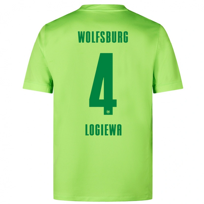 Danxen Herren Luca Logiewa #4 Fluoreszierendes Grün Heimtrikot Trikot 2024/25 T-Shirt