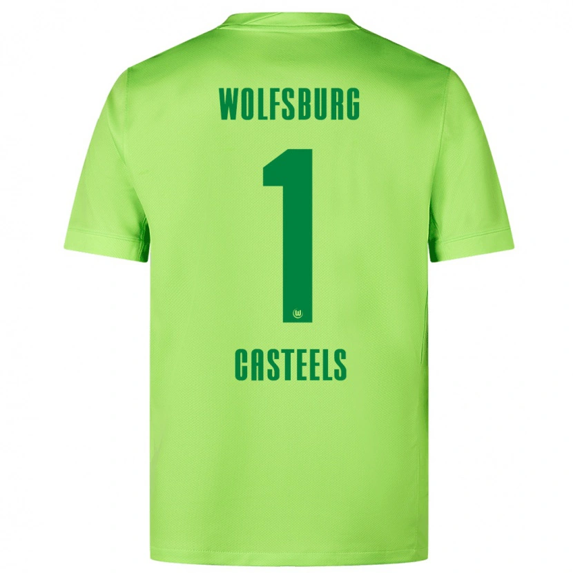 Danxen Herren Koen Casteels #1 Fluoreszierendes Grün Heimtrikot Trikot 2024/25 T-Shirt