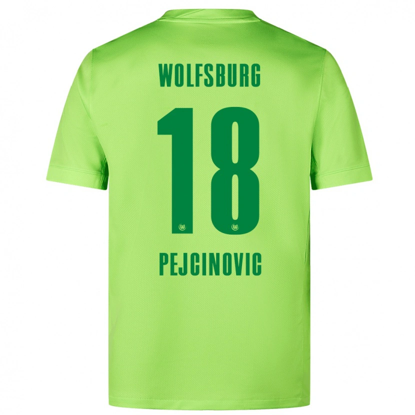 Danxen Herren Dzenan Pejcinovic #18 Fluoreszierendes Grün Heimtrikot Trikot 2024/25 T-Shirt