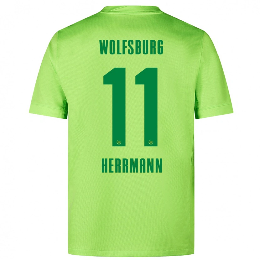 Danxen Herren Max Herrmann #11 Fluoreszierendes Grün Heimtrikot Trikot 2024/25 T-Shirt