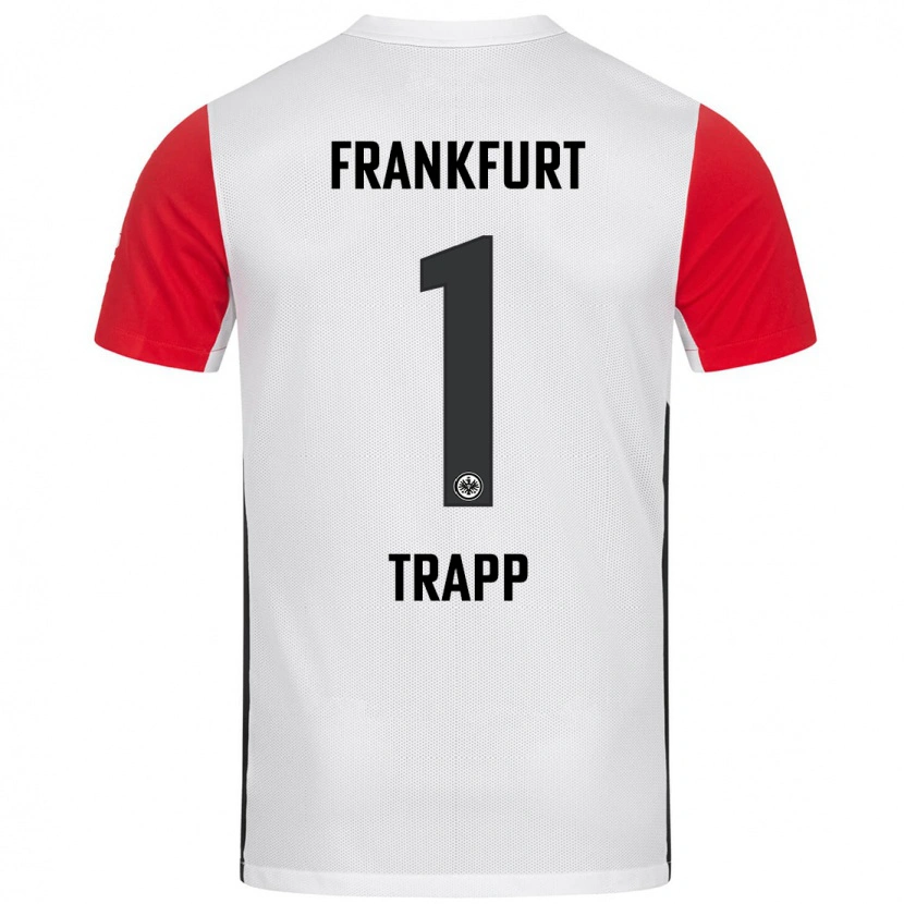 Danxen Herren Kevin Trapp #1 Weiß Rot Heimtrikot Trikot 2024/25 T-Shirt