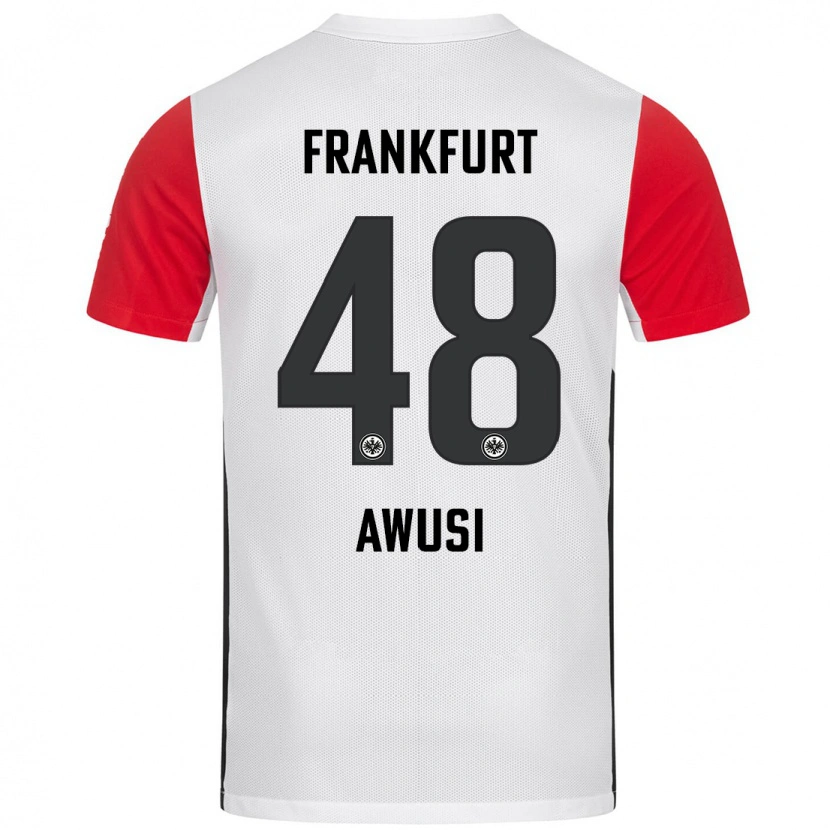 Danxen Herren Junior Awusi #48 Weiß Rot Heimtrikot Trikot 2024/25 T-Shirt