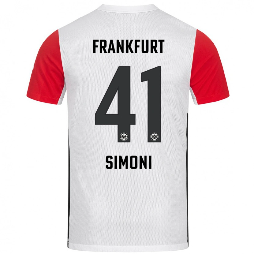 Danxen Herren Simon Simoni #41 Weiß Rot Heimtrikot Trikot 2024/25 T-Shirt