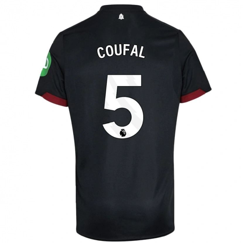 Danxen Herren Vladimír Coufal #5 Schwarz Weiß Auswärtstrikot Trikot 2024/25 T-Shirt