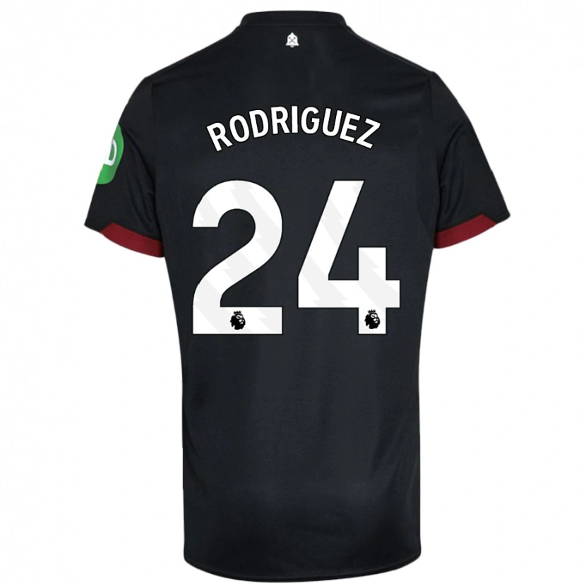Danxen Herren Guido Rodríguez #24 Schwarz Weiß Auswärtstrikot Trikot 2024/25 T-Shirt