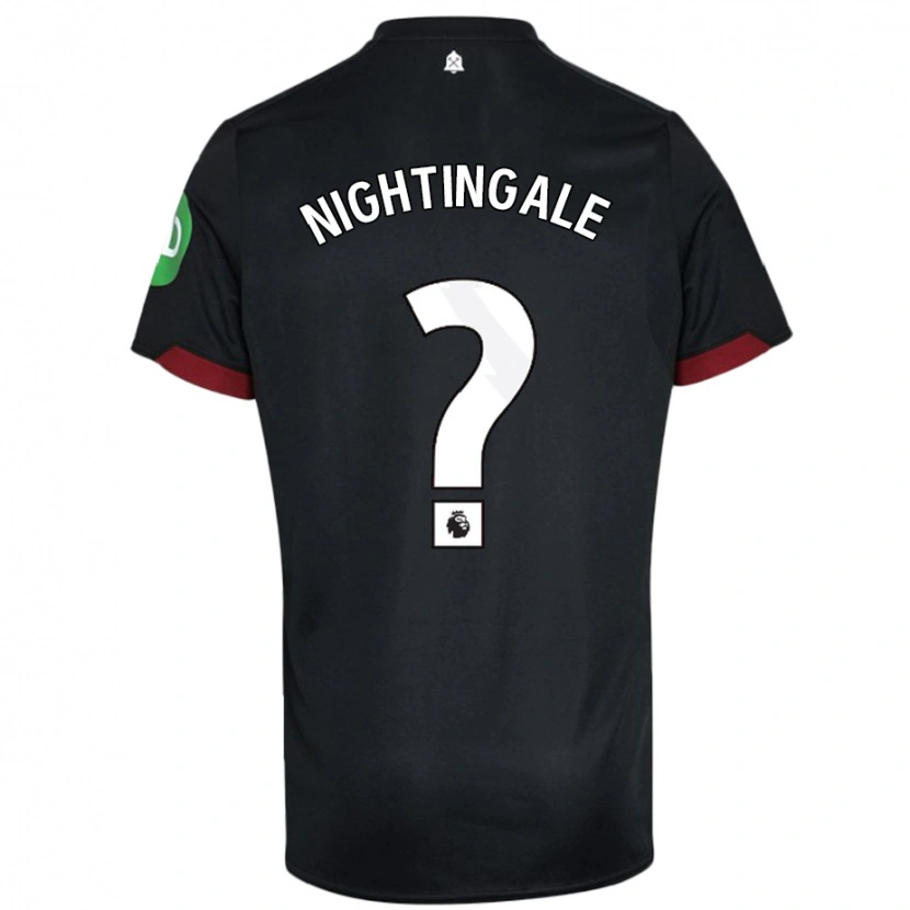 Danxen Herren Ben Nightingale #0 Schwarz Weiß Auswärtstrikot Trikot 2024/25 T-Shirt