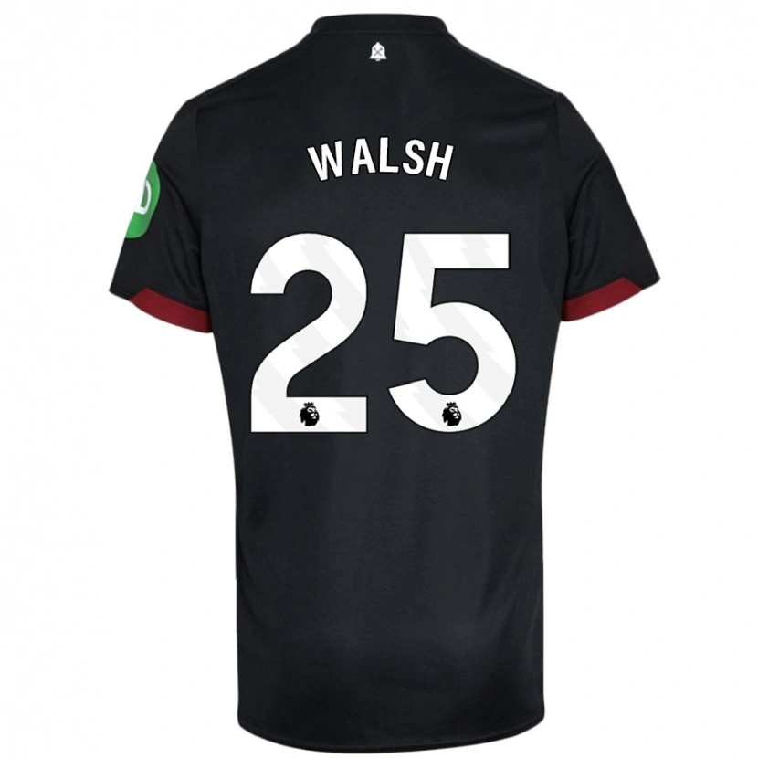 Danxen Herren Megan Walsh #25 Schwarz Weiß Auswärtstrikot Trikot 2024/25 T-Shirt