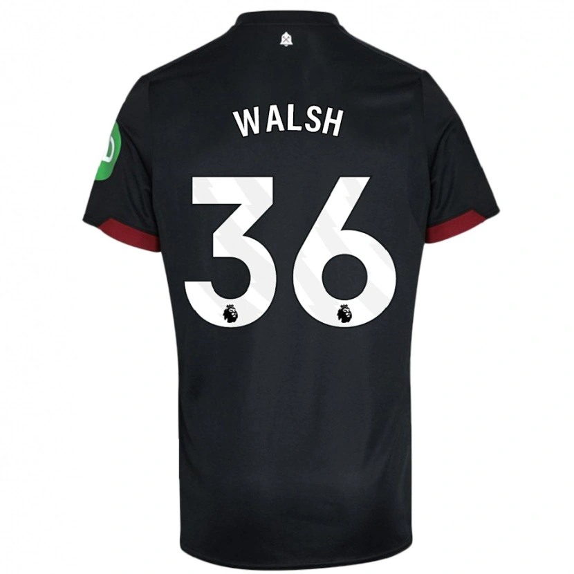 Danxen Herren Soraya Walsh #36 Schwarz Weiß Auswärtstrikot Trikot 2024/25 T-Shirt