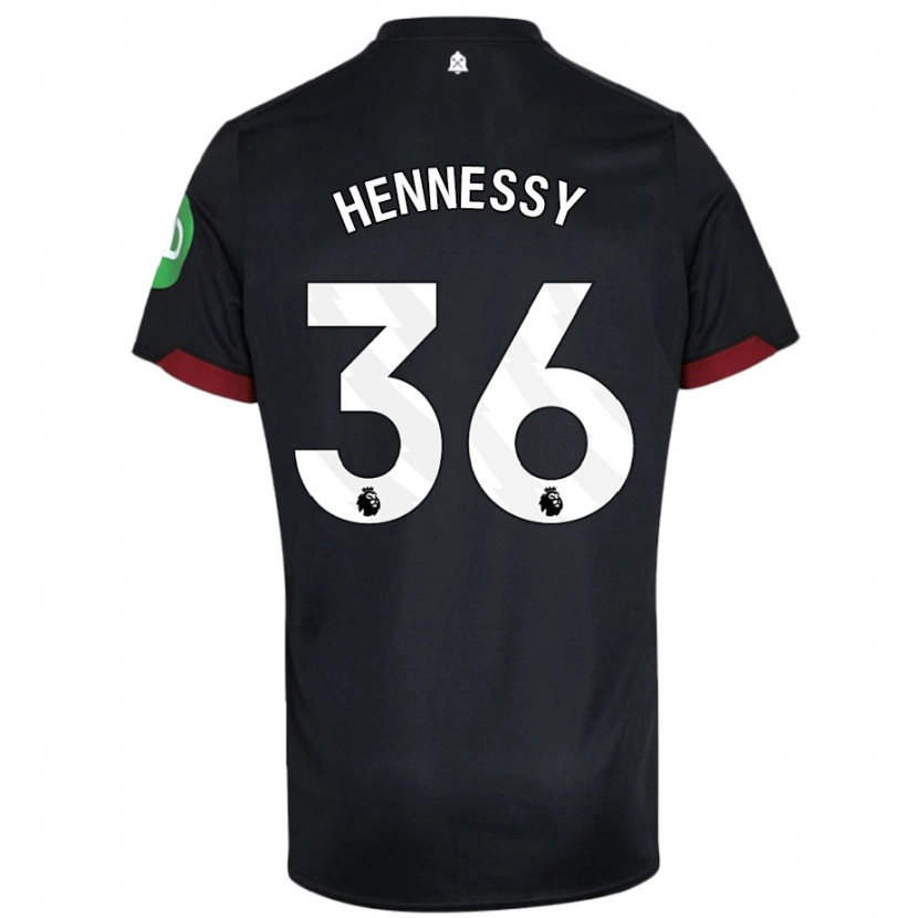 Danxen Herren Alexandra Hennessy #36 Schwarz Weiß Auswärtstrikot Trikot 2024/25 T-Shirt
