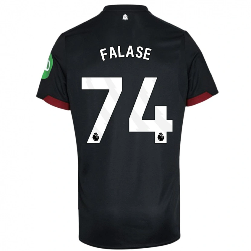 Danxen Herren Asher Falase #74 Schwarz Weiß Auswärtstrikot Trikot 2024/25 T-Shirt