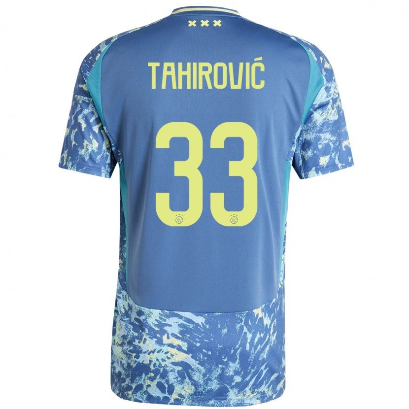 Danxen Herren Benjamin Tahirovic #33 Grau Blau Gelb Auswärtstrikot Trikot 2024/25 T-Shirt