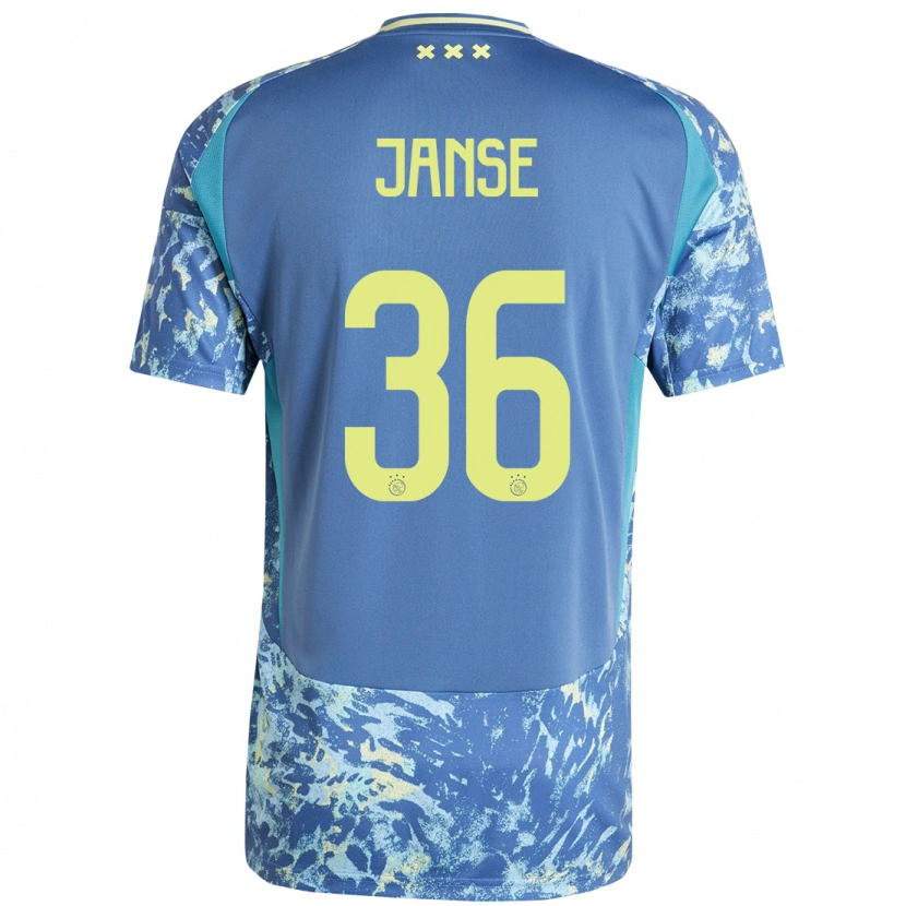 Danxen Herren Dies Janse #36 Grau Blau Gelb Auswärtstrikot Trikot 2024/25 T-Shirt