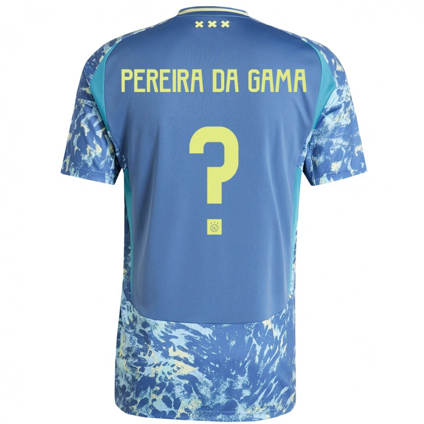 Danxen Herren Haniel Pereira Da Gama #0 Grau Blau Gelb Auswärtstrikot Trikot 2024/25 T-Shirt