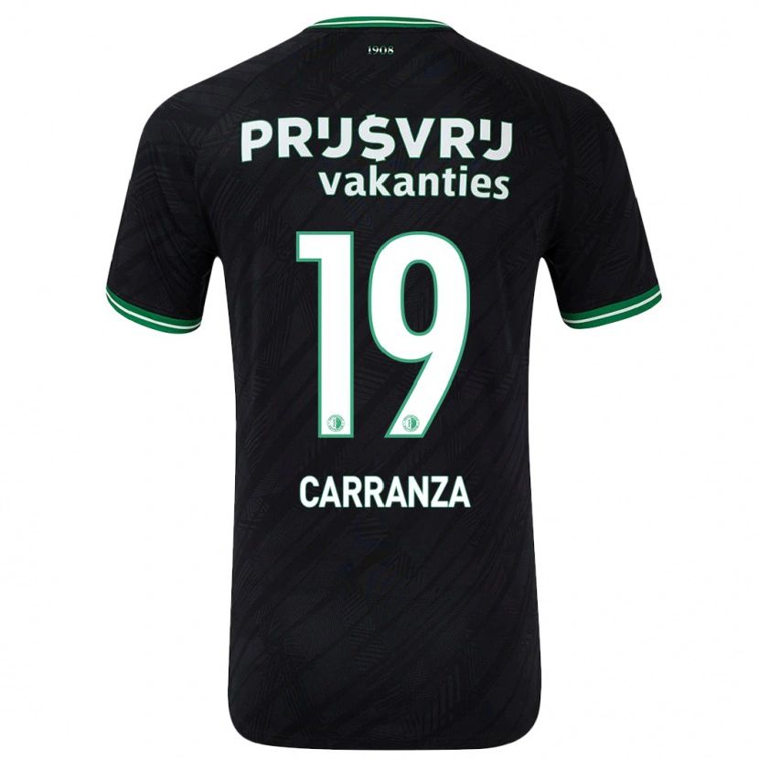 Danxen Herren Julián Carranza #19 Schwarz Grün Auswärtstrikot Trikot 2024/25 T-Shirt