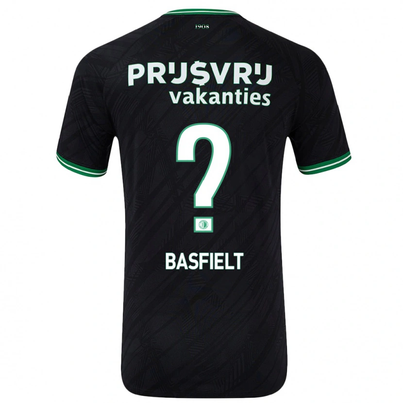 Danxen Herren Jessy Basfielt #0 Schwarz Grün Auswärtstrikot Trikot 2024/25 T-Shirt