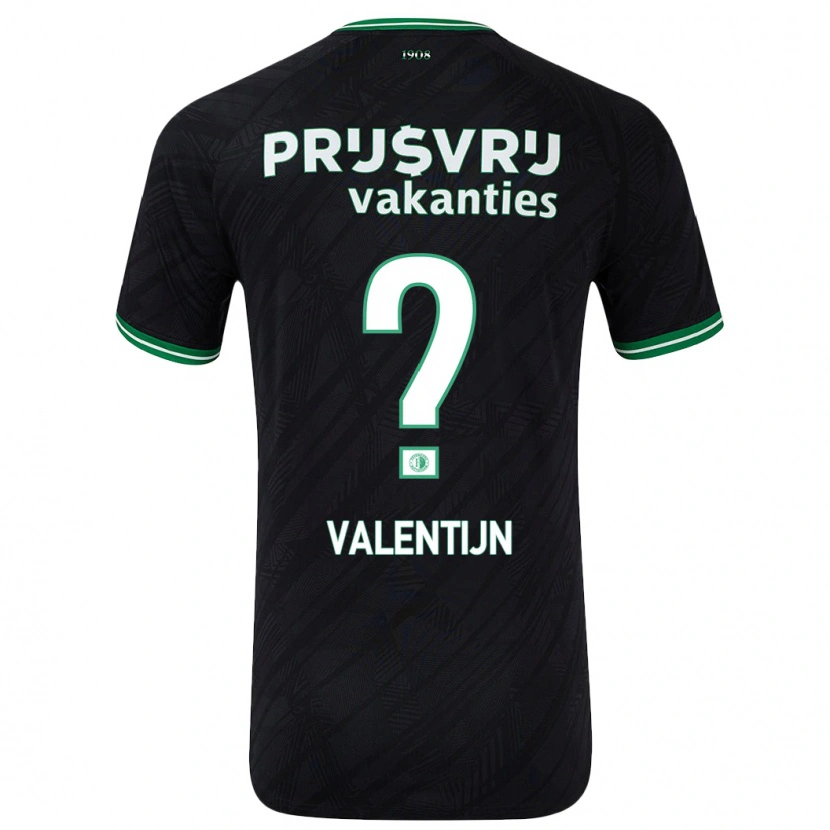 Danxen Herren Jurvain Valentijn #0 Schwarz Grün Auswärtstrikot Trikot 2024/25 T-Shirt