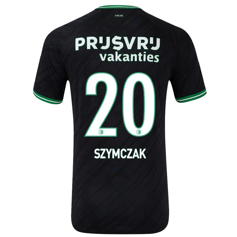 Danxen Herren Olivia Szymczak #20 Schwarz Grün Auswärtstrikot Trikot 2024/25 T-Shirt
