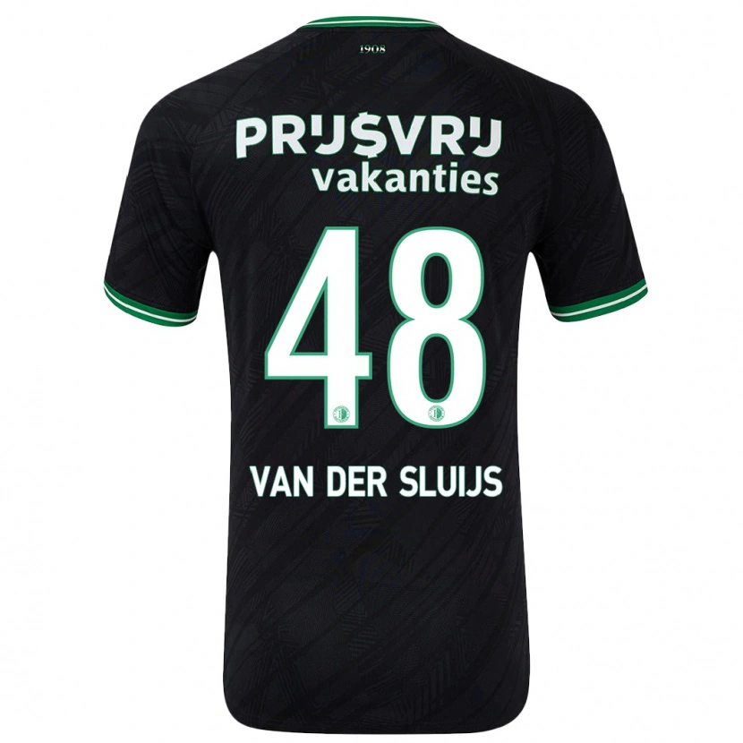 Danxen Herren Joep Van Der Sluijs #48 Schwarz Grün Auswärtstrikot Trikot 2024/25 T-Shirt