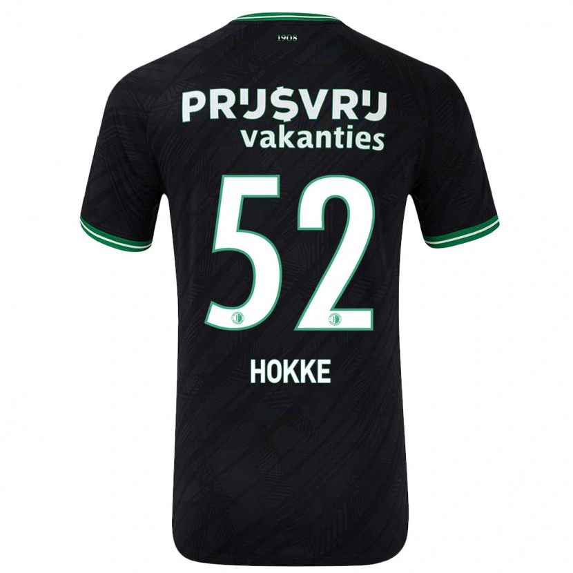 Danxen Herren Milan Hokke #52 Schwarz Grün Auswärtstrikot Trikot 2024/25 T-Shirt