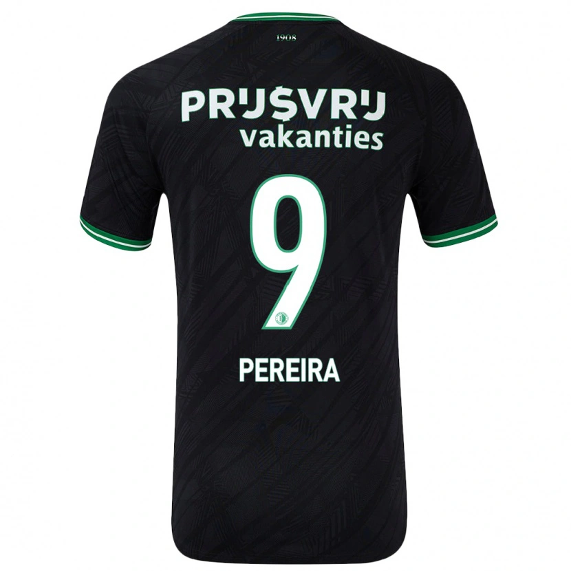 Danxen Herren Danilo Pereira #9 Schwarz Grün Auswärtstrikot Trikot 2024/25 T-Shirt