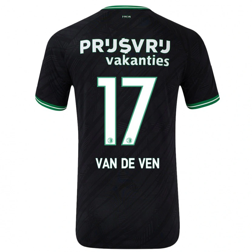Danxen Herren Zoi Van De Ven #17 Schwarz Grün Auswärtstrikot Trikot 2024/25 T-Shirt
