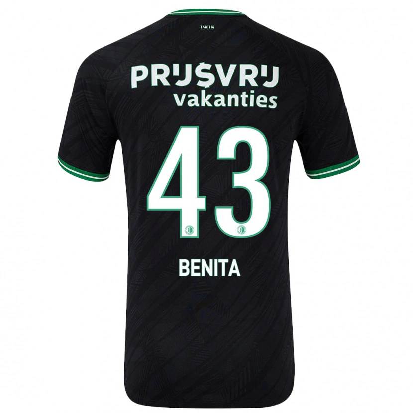 Danxen Herren Mimeirhel Benita #43 Schwarz Grün Auswärtstrikot Trikot 2024/25 T-Shirt