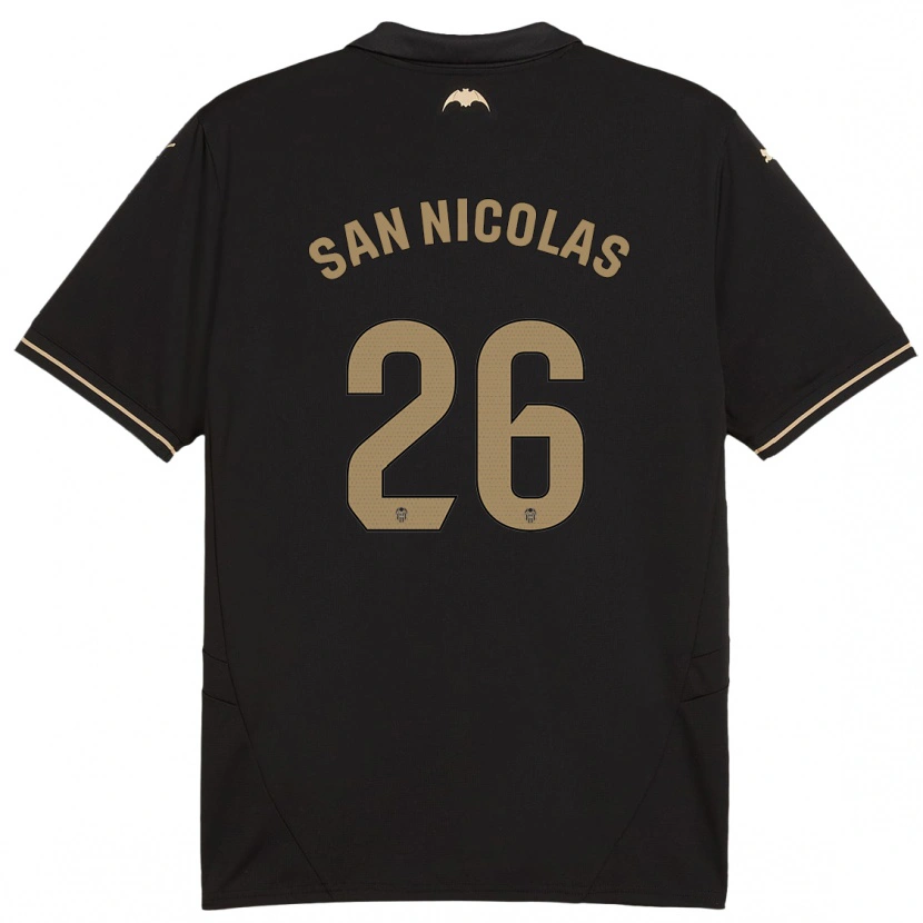 Danxen Herren Olga San Nicolas #26 Schwarz Auswärtstrikot Trikot 2024/25 T-Shirt