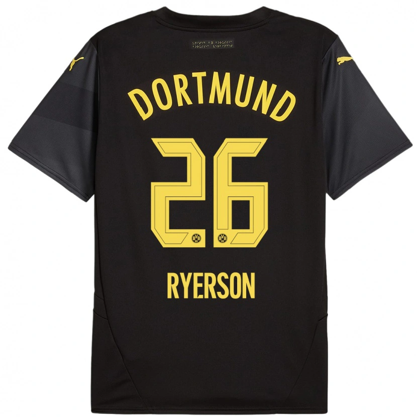 Danxen Herren Julian Ryerson #26 Schwarz Gelb Auswärtstrikot Trikot 2024/25 T-Shirt
