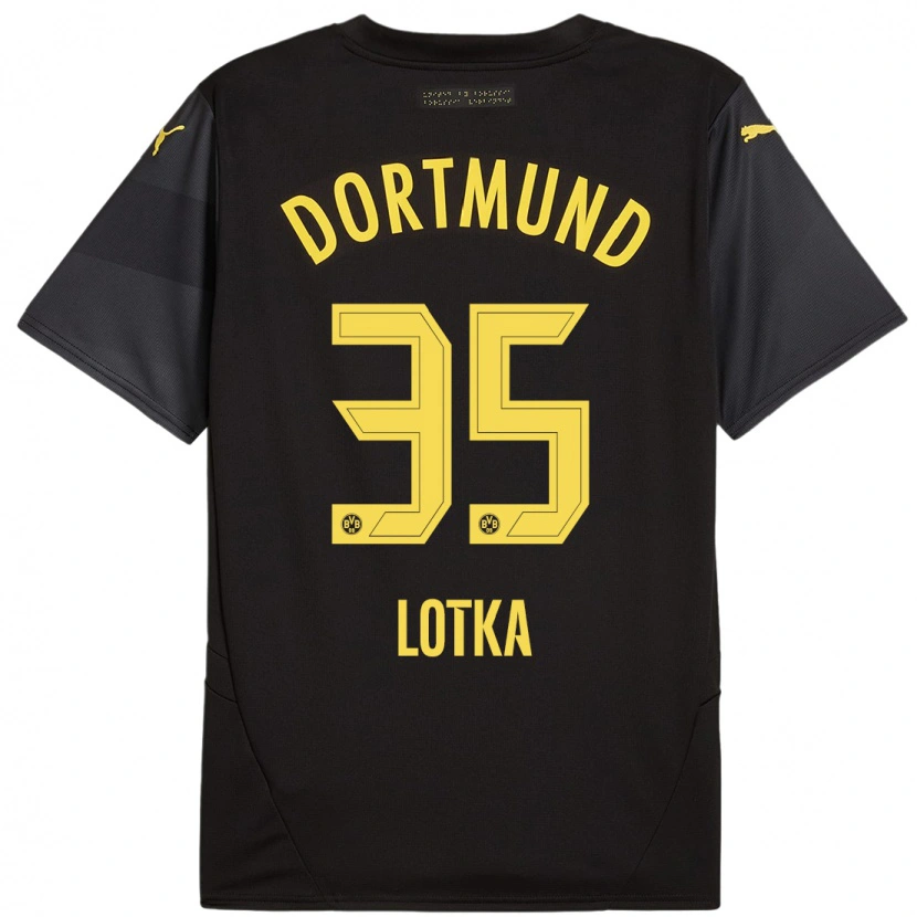 Danxen Herren Marcel Lotka #35 Schwarz Gelb Auswärtstrikot Trikot 2024/25 T-Shirt