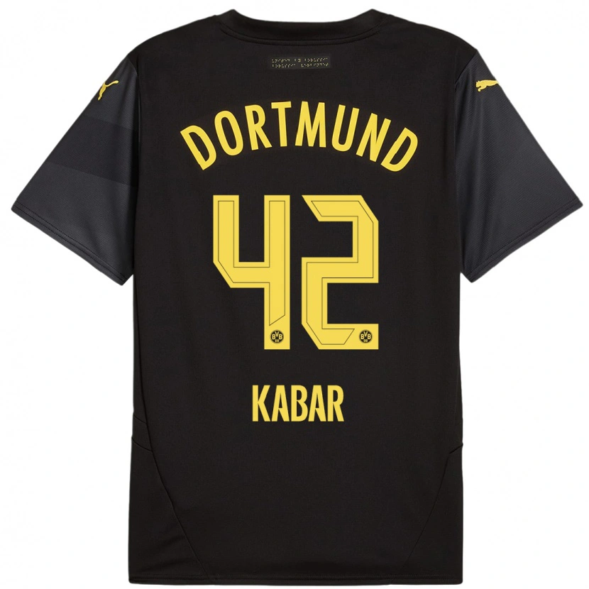Danxen Herren Almugera Kabar #42 Schwarz Gelb Auswärtstrikot Trikot 2024/25 T-Shirt