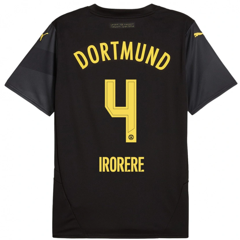 Danxen Herren Felix Irorere #4 Schwarz Gelb Auswärtstrikot Trikot 2024/25 T-Shirt