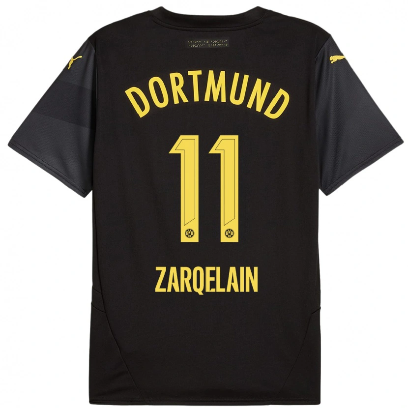 Danxen Herren Fadi Zarqelain #11 Schwarz Gelb Auswärtstrikot Trikot 2024/25 T-Shirt