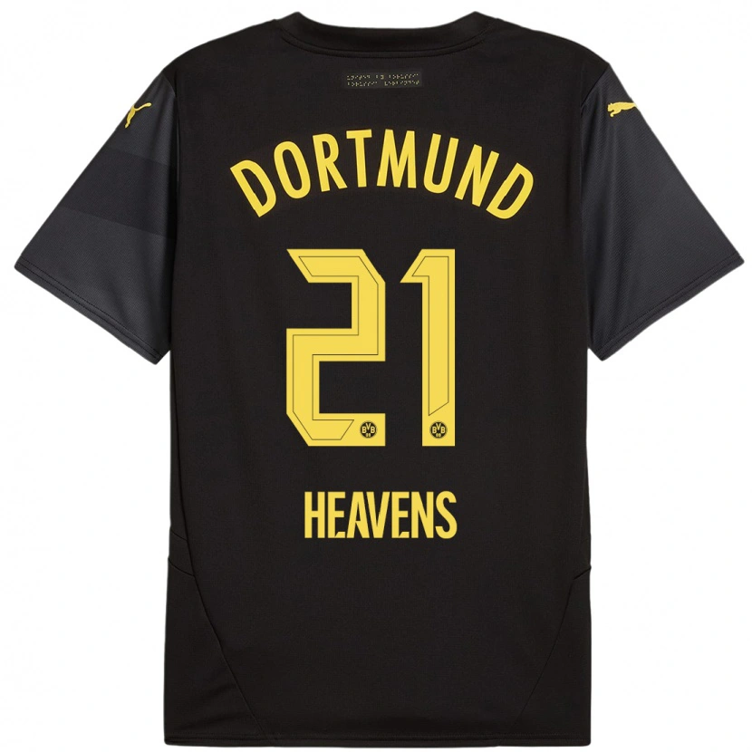 Danxen Herren Lukas Heavens #21 Schwarz Gelb Auswärtstrikot Trikot 2024/25 T-Shirt