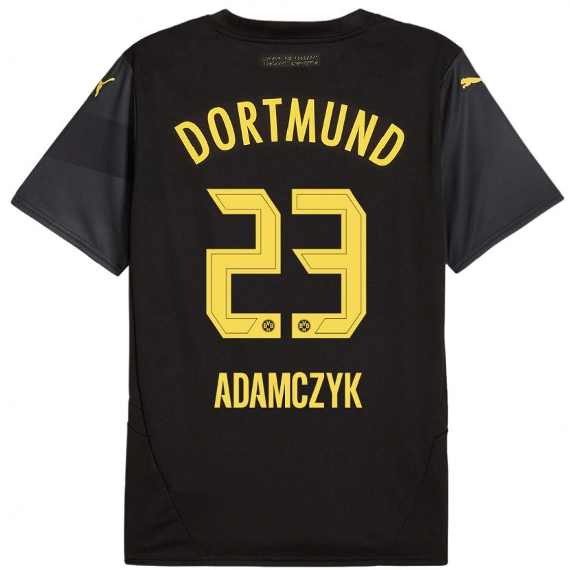 Danxen Herren Nico Adamczyk #23 Schwarz Gelb Auswärtstrikot Trikot 2024/25 T-Shirt