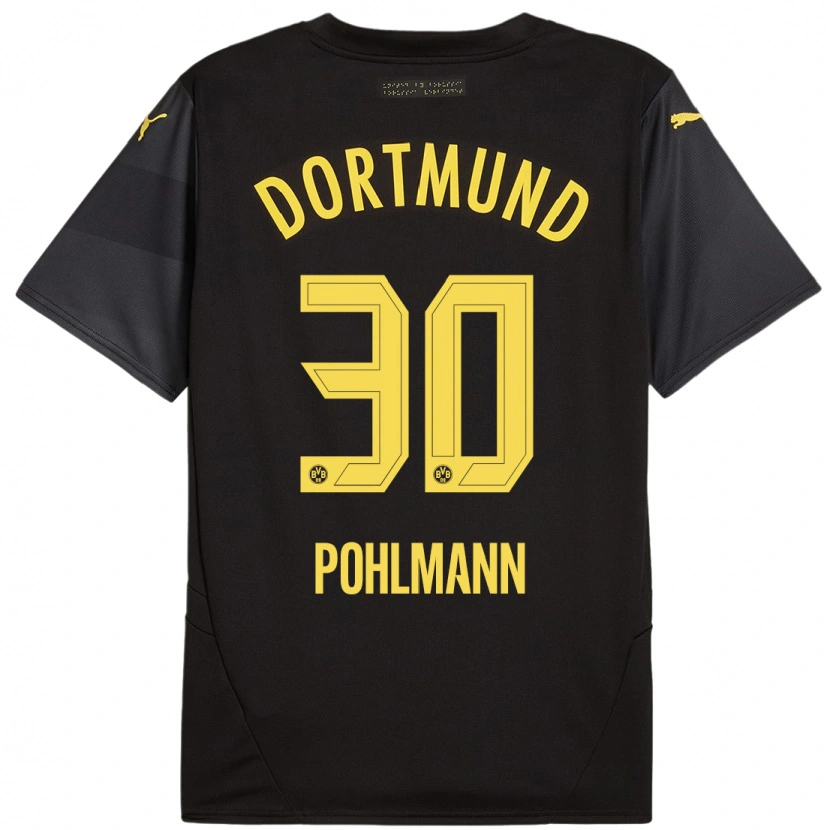 Danxen Herren Ole Pohlmann #30 Schwarz Gelb Auswärtstrikot Trikot 2024/25 T-Shirt