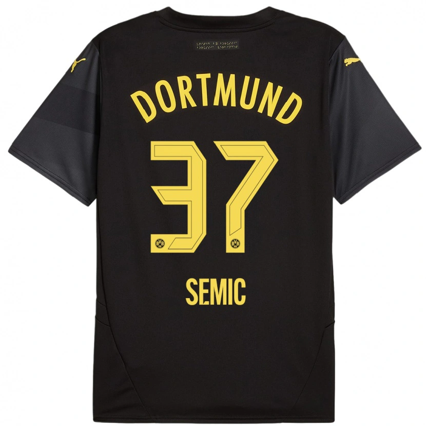Danxen Herren Lion Semic #37 Schwarz Gelb Auswärtstrikot Trikot 2024/25 T-Shirt