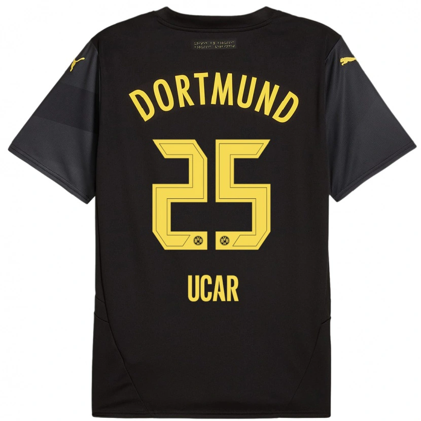 Danxen Herren Leys Ucar #25 Schwarz Gelb Auswärtstrikot Trikot 2024/25 T-Shirt