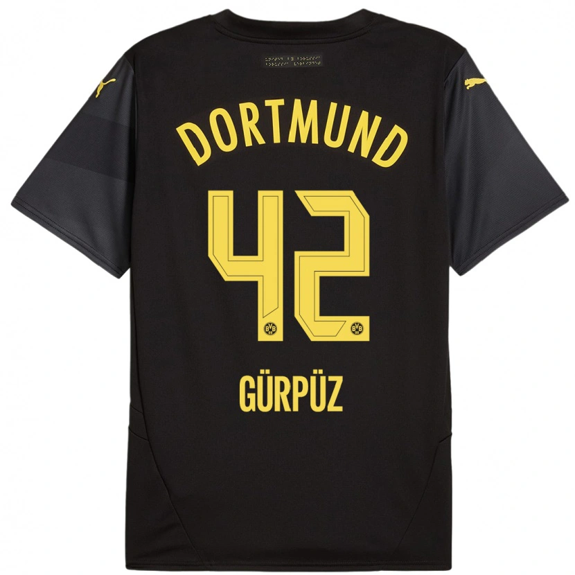 Danxen Herren Goktan Gurpuz #42 Schwarz Gelb Auswärtstrikot Trikot 2024/25 T-Shirt