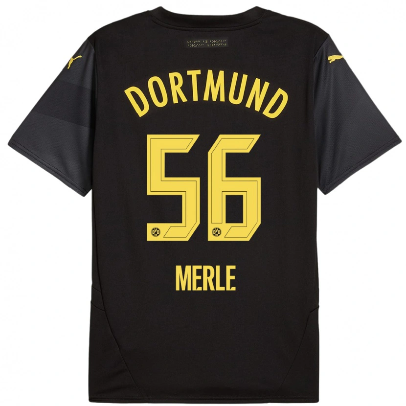 Danxen Herren Albers Merle #56 Schwarz Gelb Auswärtstrikot Trikot 2024/25 T-Shirt