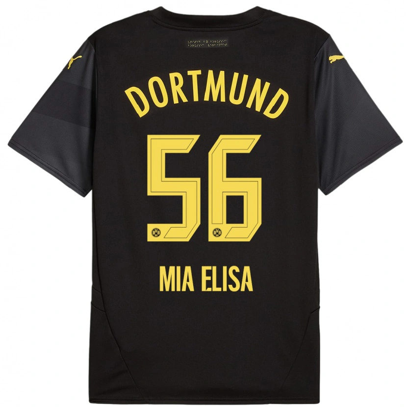 Danxen Herren Bomnuter Mia Elisa #56 Schwarz Gelb Auswärtstrikot Trikot 2024/25 T-Shirt
