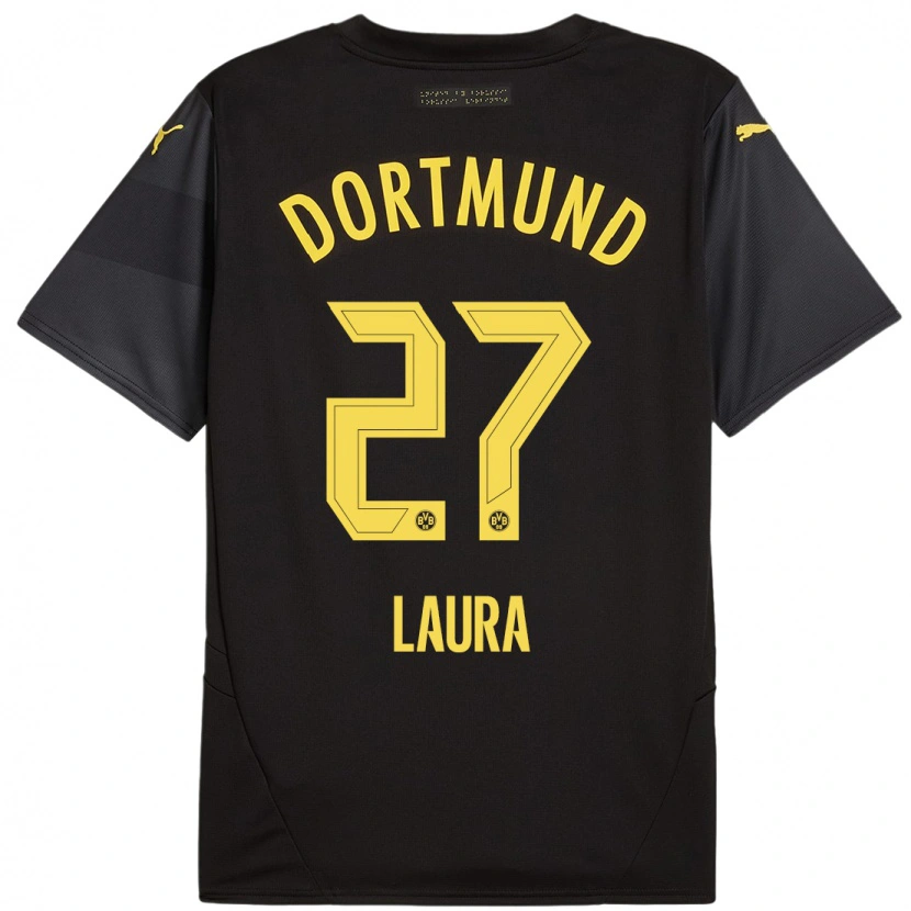 Danxen Herren Van Der Heijden Laura #27 Schwarz Gelb Auswärtstrikot Trikot 2024/25 T-Shirt