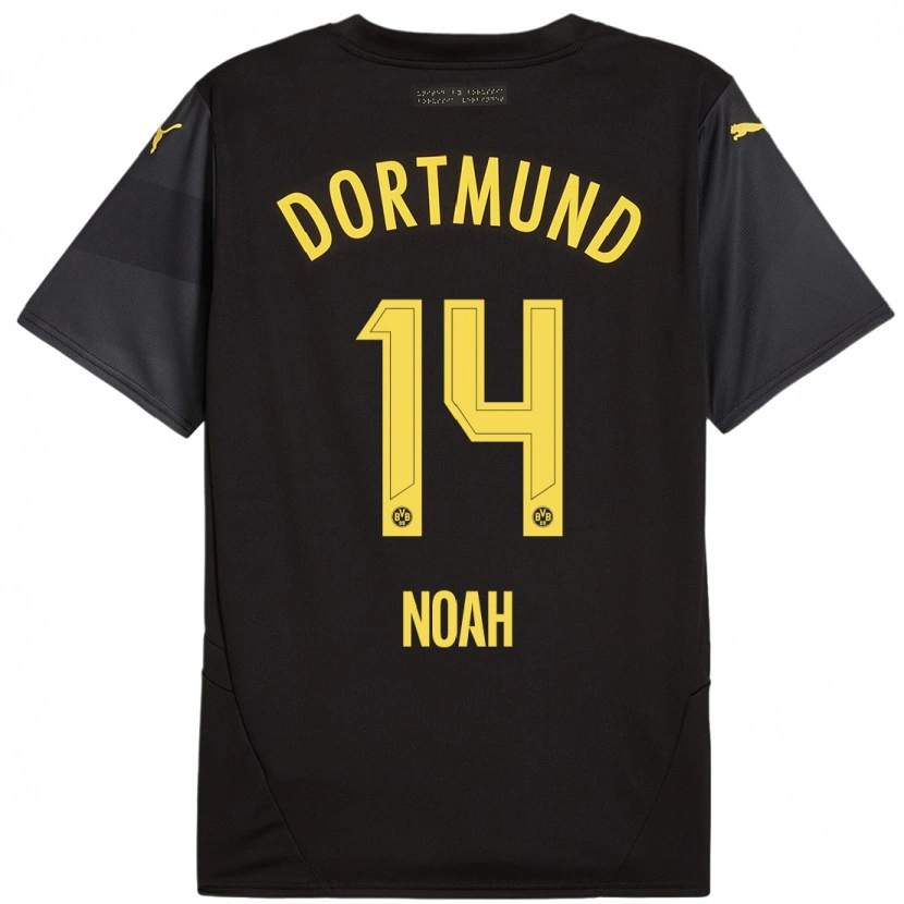 Danxen Herren Colin Noah Kleine-Bekel #14 Schwarz Gelb Auswärtstrikot Trikot 2024/25 T-Shirt