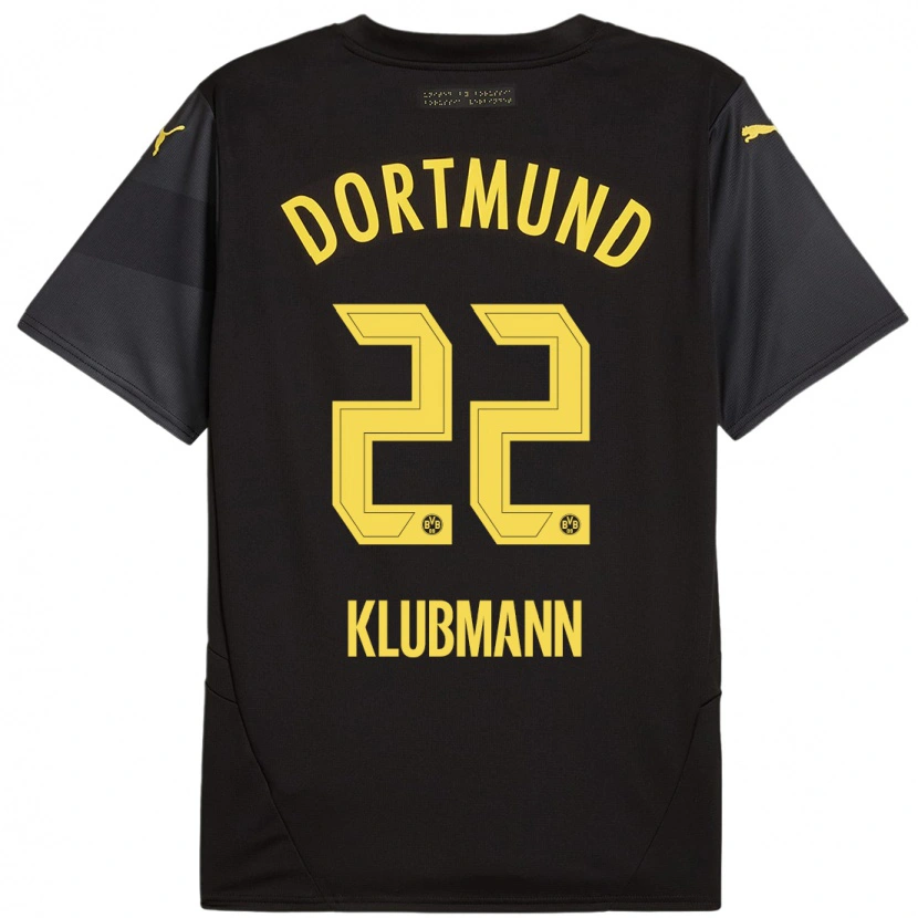 Danxen Herren Leon Klubmann #22 Schwarz Gelb Auswärtstrikot Trikot 2024/25 T-Shirt