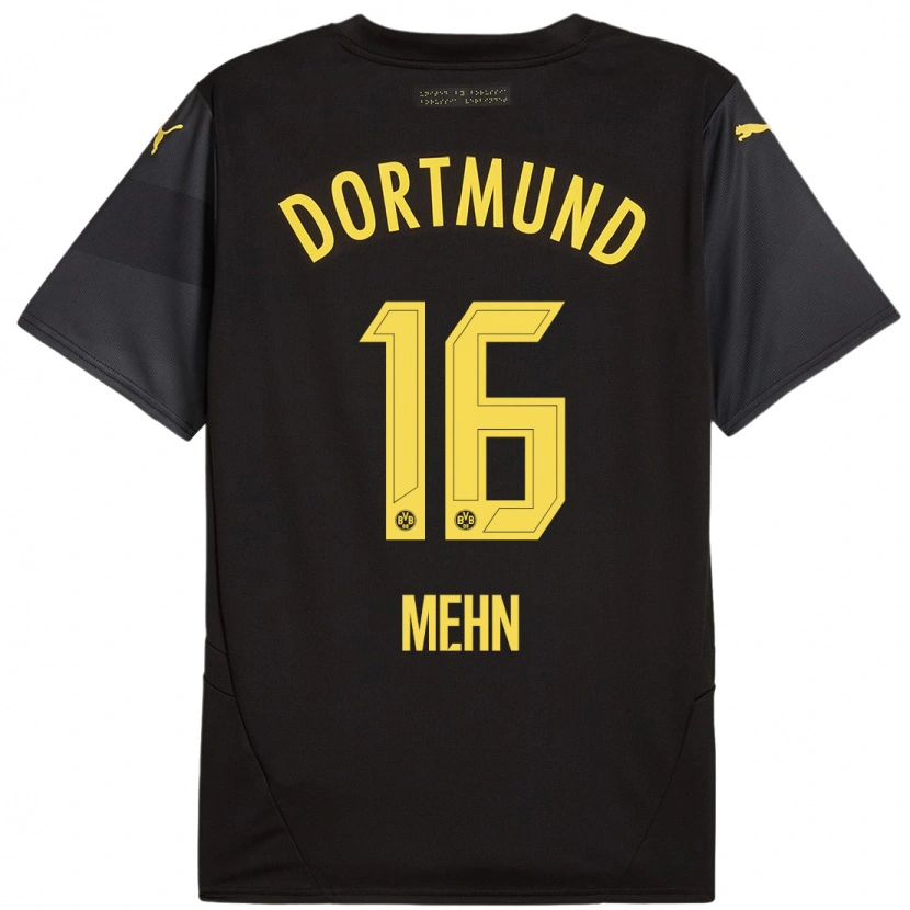 Danxen Herren Phil Josef Mehn #16 Schwarz Gelb Auswärtstrikot Trikot 2024/25 T-Shirt