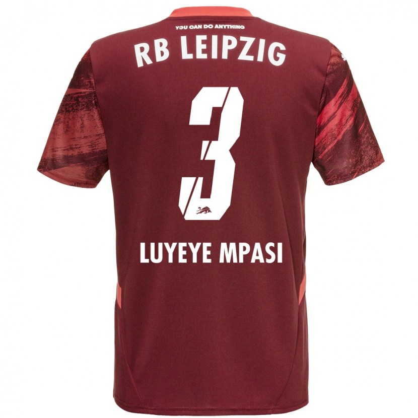 Danxen Herren Seal Luyeye Mpasi #3 Burgunderrot Auswärtstrikot Trikot 2024/25 T-Shirt